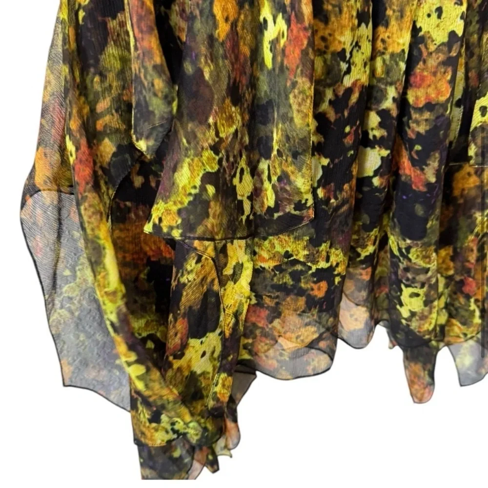 RICHARD CHAI BERGDORF GOODMAN DESIGNER LUXURY HI FASHION SILK FLORAL DRESS SZ 6 - Picture 4 of 6